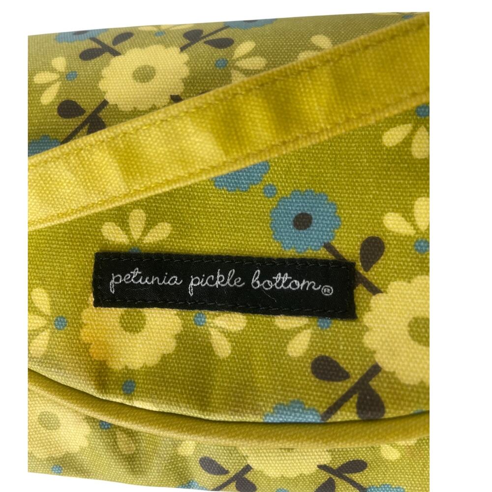 Petunia Pickle Bottom Clutch Lime Floral Handbag Purse - Picture 4 of 7